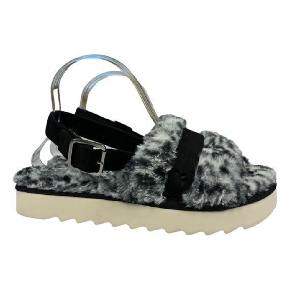 Koolaburra by UGG Fuzz'd Out Adjustable Slide Sandals Womens Size 8
